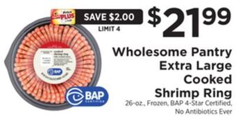 ShopRite Extra large cooked shrimp ring offer