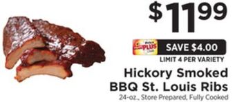 ShopRite Hickory smoked bbq st. louis ribs offer