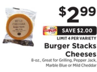 ShopRite Burger stacks cheeses offer