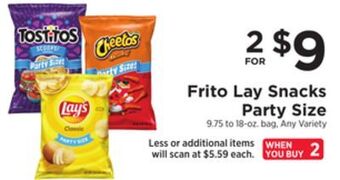 ShopRite Snacks party size offer