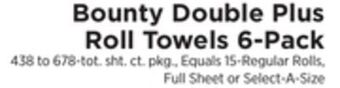 ShopRite Double plus roll towels 6-pack offer