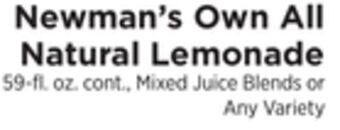 ShopRite Natural lemonade offer