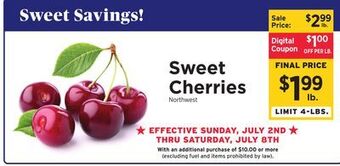 ShopRite Sweet cherries offer