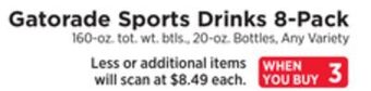 ShopRite Sports drinks 8-pack offer