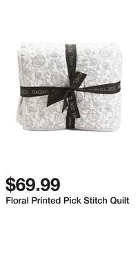 TJ Maxx Floral printed pick stitch quilt offer