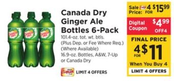 ShopRite Ginger ale bottles 6-pack offer