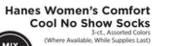 ShopRite Women's comfort cool no show socks offer