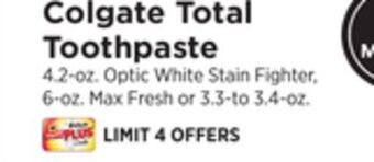 ShopRite Total toothpaste offer