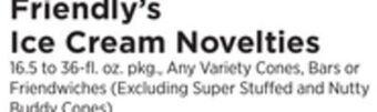ShopRite Ice cream novelties offer