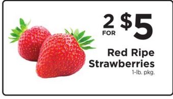 ShopRite Red ripe strawberries offer