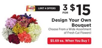 ShopRite Design your own bouquet offer