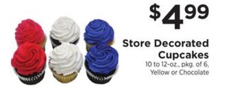 ShopRite Store decorated cupcakes offer