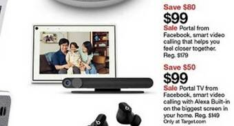 Target Portal From Facebook Smart Video Calling That Helps You Feel Closer Together offer