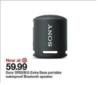 Target Sony Srsxb13 Extra Bass Portable Wapterproof Bluetooth Speaker offer