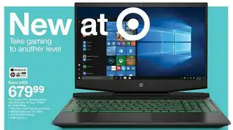 Target Hp Pavillon 15.6'' Gaming Laptop offer