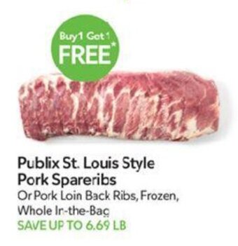 Publix Publix St. Louis Style Pork Spareribs offer