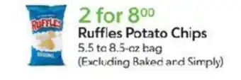 Publix Ruffles Potato Chips 5.5 to 8.5-cz bag offer