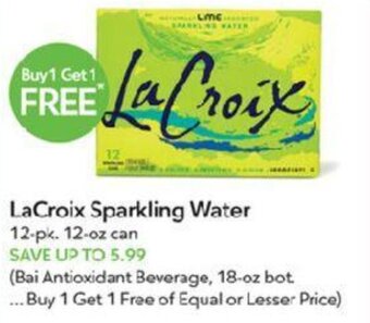 Publix LaCroix Sparkling Water 12-pk. 12-oz can offer