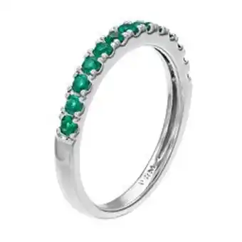 Kohl's Sterling silver lab-created emerald ring - size: 7 offer