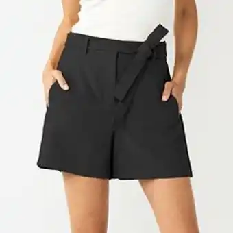 Kohl's Women's nine west belted high-waisted shorts offer