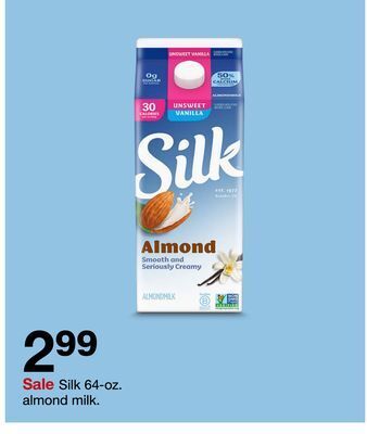 Target Silk 64-oz. almond milk offer