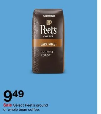 Target Select peet's ground or whole bean coffee offer