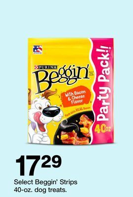 Target Select beggin' strips 40-oz. dog treats offer