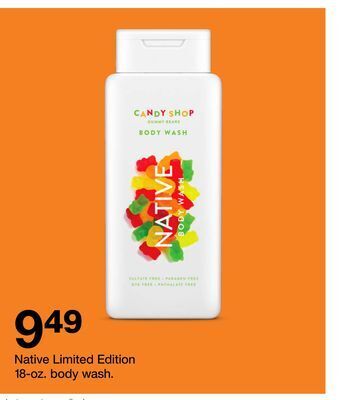 Target Native limited edition 18 - oz. body wash offer