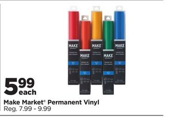 Michaels Make market® permanent vinyl offer
