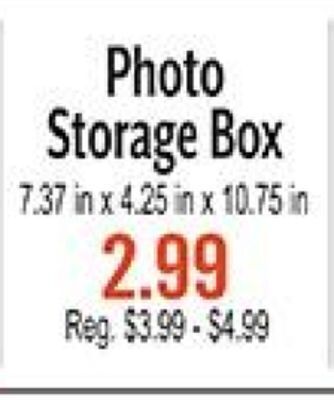 Hobby Lobby Photo storage box offer