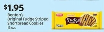 Aldi Benton's Original Fudge Striped Shortbread Cookies 13 oz. offer