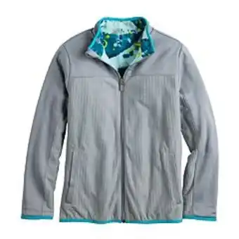 Kohl's Boys 8-20 tek gear® microfleece printed reversible jacket in regular & husky offer