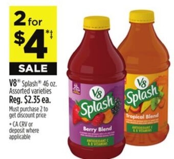Dollar General V8® splash® offer