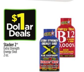 Dollar General Stacker 2® extra strength energy shot offer