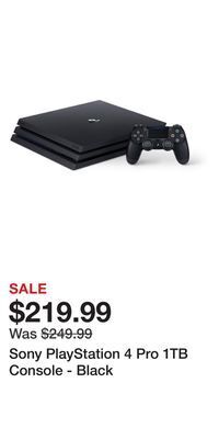 Game Stop Sony playstation 4 pro 1tb console - black offer