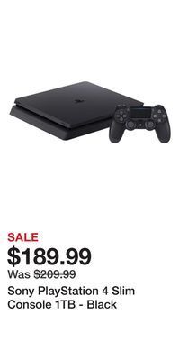 Game Stop Sony playstation 4 slim console 1tb - black offer