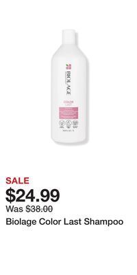 Ulta Beauty Biolage color last shampoo offer