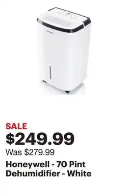 Best Buy Honeywell - 70 pint dehumidifier - white offer