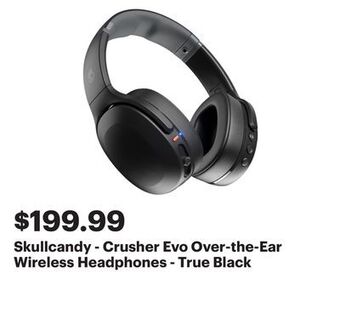 Best Buy Skullcandy - crusher evo over-the-ear wireless headphones - true black offer