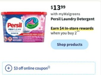 Walgreens Persil laundry detergent offer