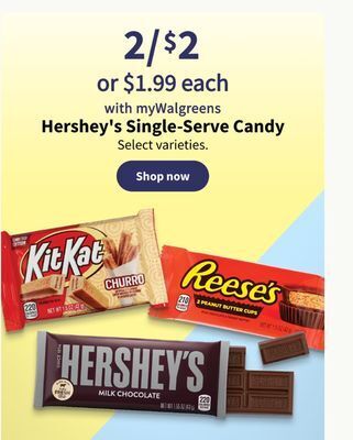 Walgreens Hershey's single-serve candy offer