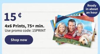 Walgreens 4x6 prints, 75+ min offer