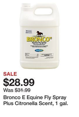Tractor Supply Company Bronco e equine fly spray plus citronella scent, 1 gal. offer