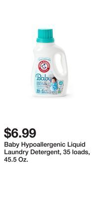 Big Lots Baby hypoallergenic liquid laundry detergent, 35 loads, 45.5 oz. offer