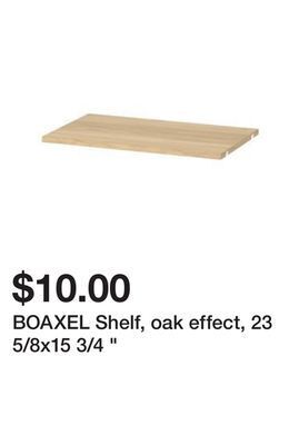 Ikea Boaxel shelf, oak effect, 23 5/8x15 3/4 offer
