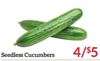 Martin's Seedless Cucumbers offer