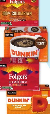 Family Dollar Folgers or dunkin'k-cups offer