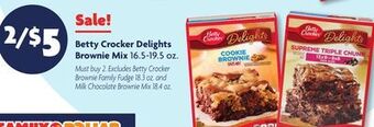 Family Dollar Betty crocker delights brownie mix offer