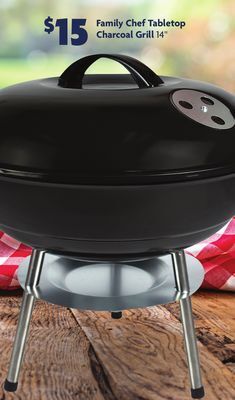 Family Dollar Family chef tabletop charcoal grill offer