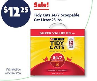 Family Dollar Tidy cats 24/7 scoopable cat litter offer